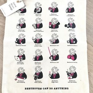 Gift for Musician Tote Bag Piano Bag Cotton Bag